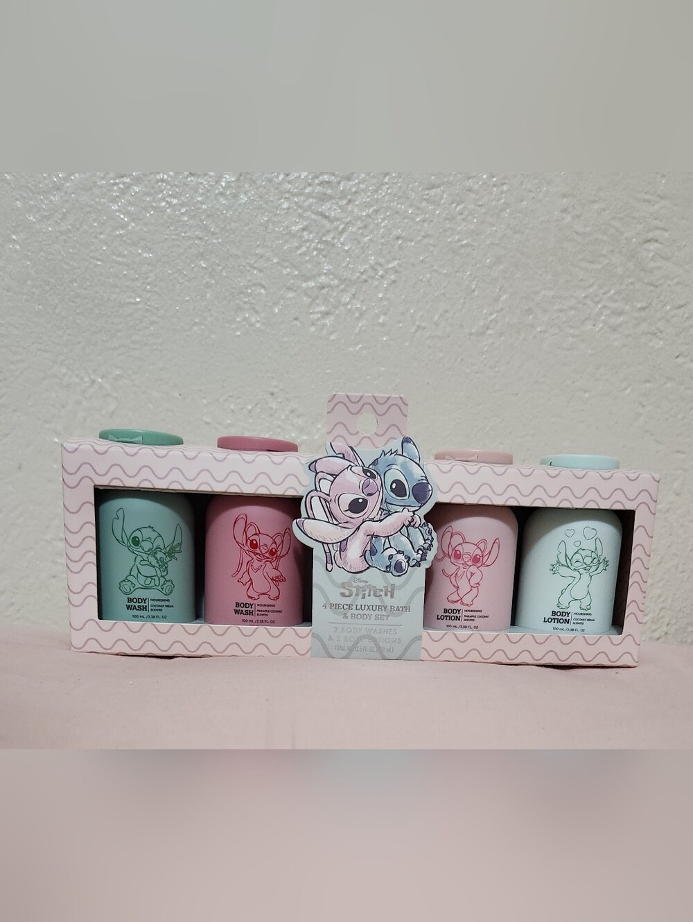 Disnet Stitch Spa Set Of 4 - 2 Body Washes And 2 Lotions